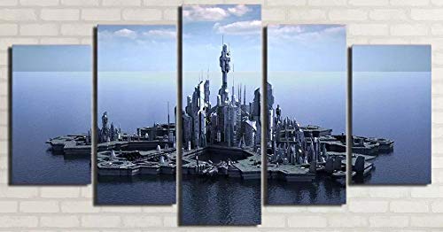ERSHA HD gedruckt 5 Stück Leinwand Kunst Stargate Atlantis Leinwanddrucke Wandbilder für Wohnzimmer Modernes Wohnzimmer Home Decor von ERSHA