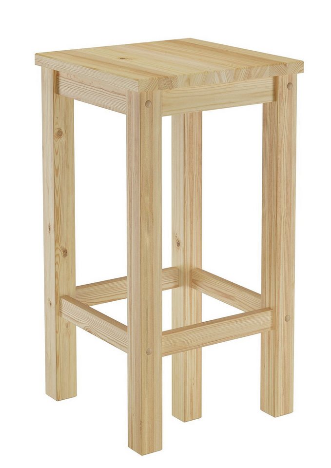 ERST-HOLZ Arbeitshocker Barhocker Kiefer Massivholz Tresenhocker Wählbar in 60 oder 80 von ERST-HOLZ