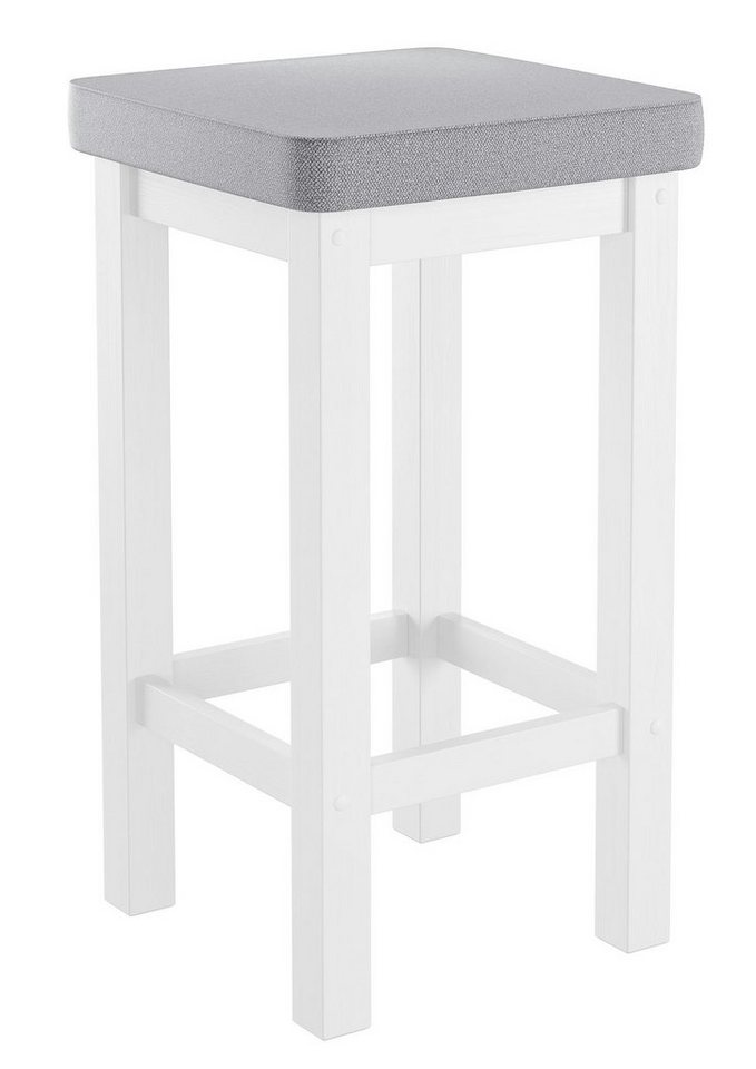 ERST-HOLZ Arbeitshocker Holzhocker Barhocker Verschiedene Polsterfarben 60 Hoch Kiefer Weiß ERST-HOLZ Arbeitshocker Holzhocker Barhocker Verschiedene Polsterfarben 60 Hoch Kiefer Weiß von ERST-HOLZ