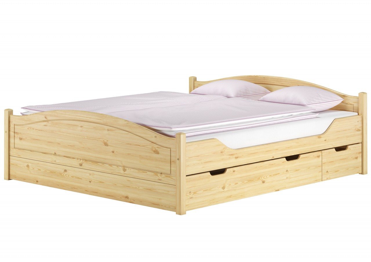 ERST-HOLZ Bett Doppelbett 140 x 200 Komplettset Bett mit Staukasten Kiefer Massivholz, Kieferfarblos lackiert ERST-HOLZ Bett Doppelbett 140 x 200 Komplettset Bett mit Staukasten Kiefer Massivholz, Kieferfarblos lackiert von ERST-HOLZ