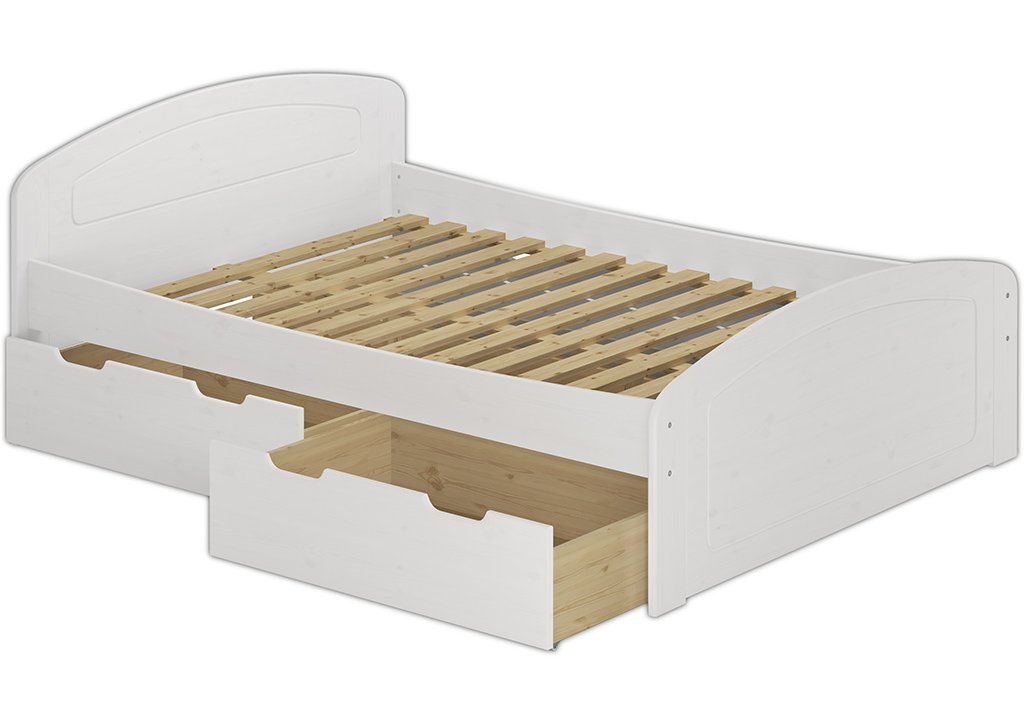 ERST-HOLZ Bett Doppelbett 200 x 200 Kiefer Weiß mit Rollrost, Kieferwaschweiß ERST-HOLZ Bett Doppelbett 200 x 200 Kiefer Weiß mit Rollrost, Kieferwaschweiß von ERST-HOLZ