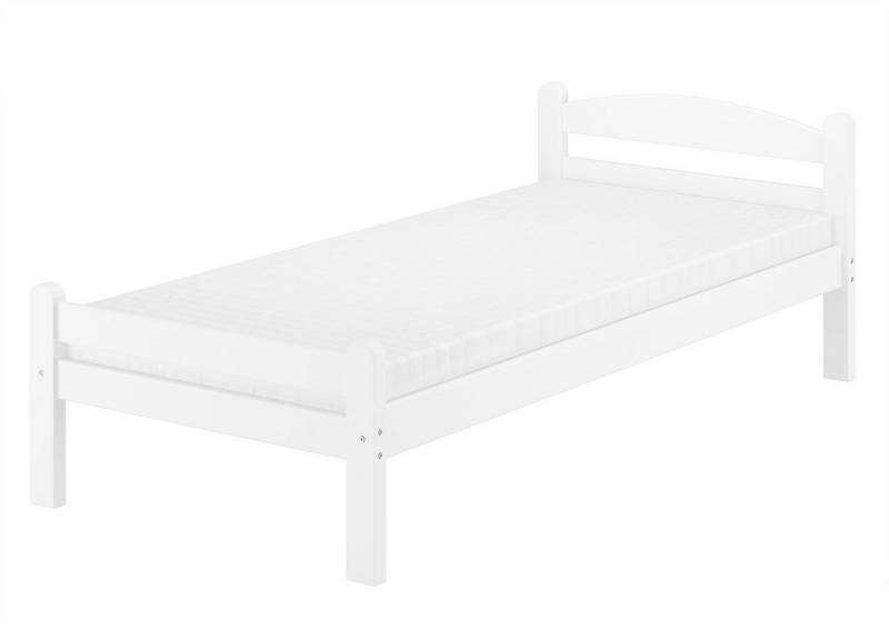 ERST-HOLZ Bett Einzelbett Gästebett Massiv Buche Weiß 90 x 200, Buchewaschweiß von ERST-HOLZ