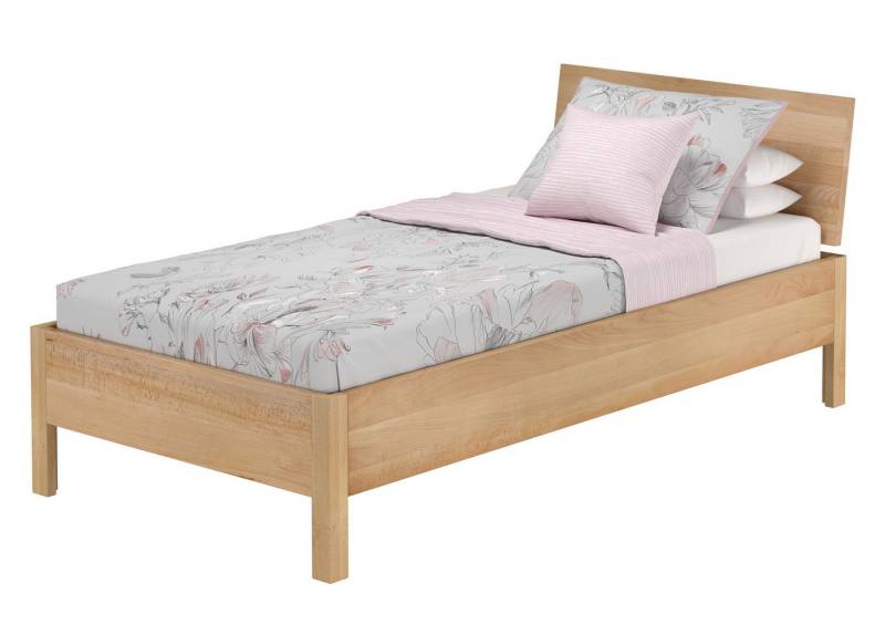 ERST-HOLZ Bett Einzelbett Metallfrei 100 x 200 cm Massives Buchenholz, Buchegeölt von ERST-HOLZ