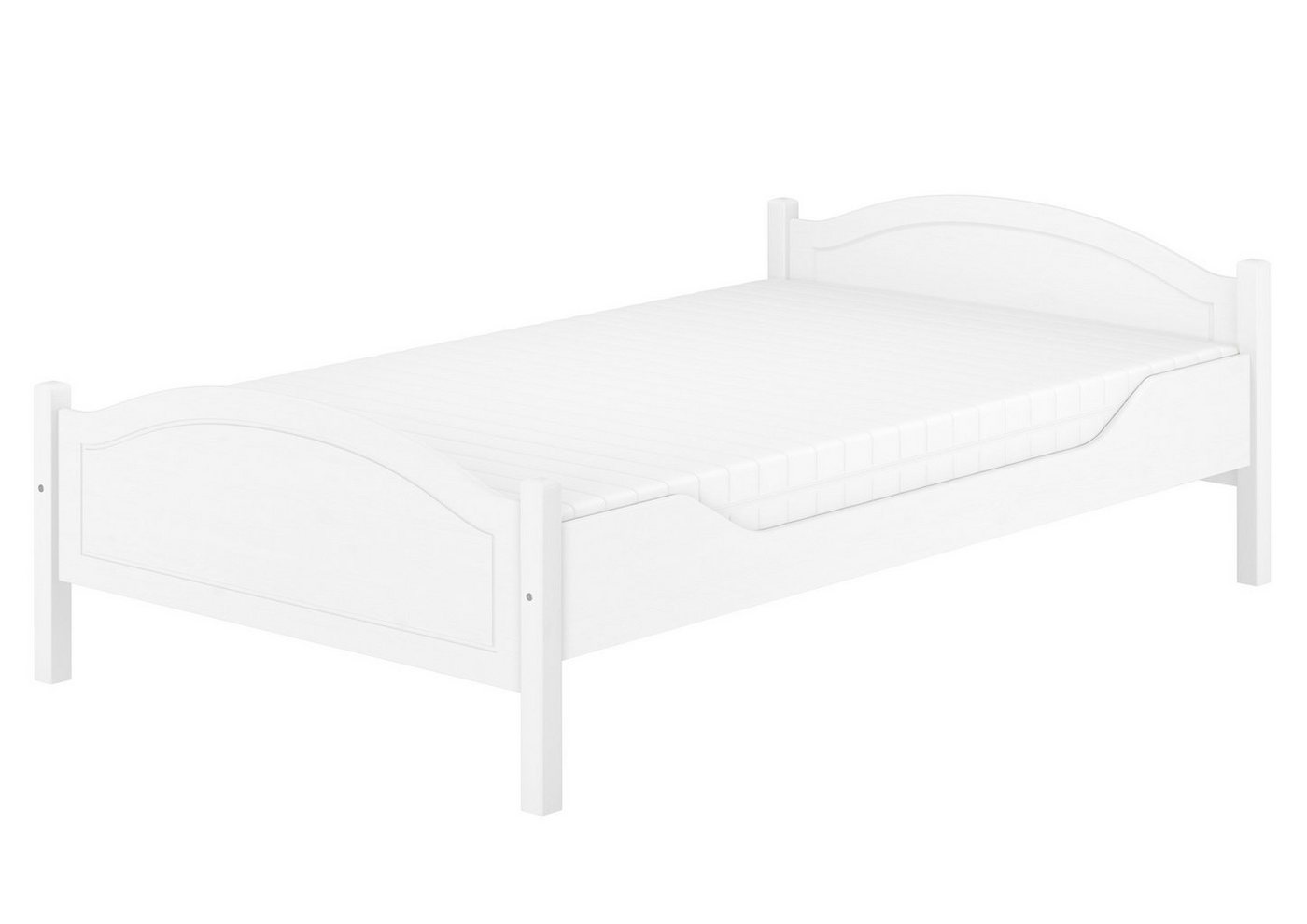 ERST-HOLZ Bett Einzelbett für Jugendliche oder Erwachsene Kiefer weiß, Kieferwaschweiß ERST-HOLZ Bett Einzelbett für Jugendliche oder Erwachsene Kiefer weiß, Kieferwaschweiß von ERST-HOLZ