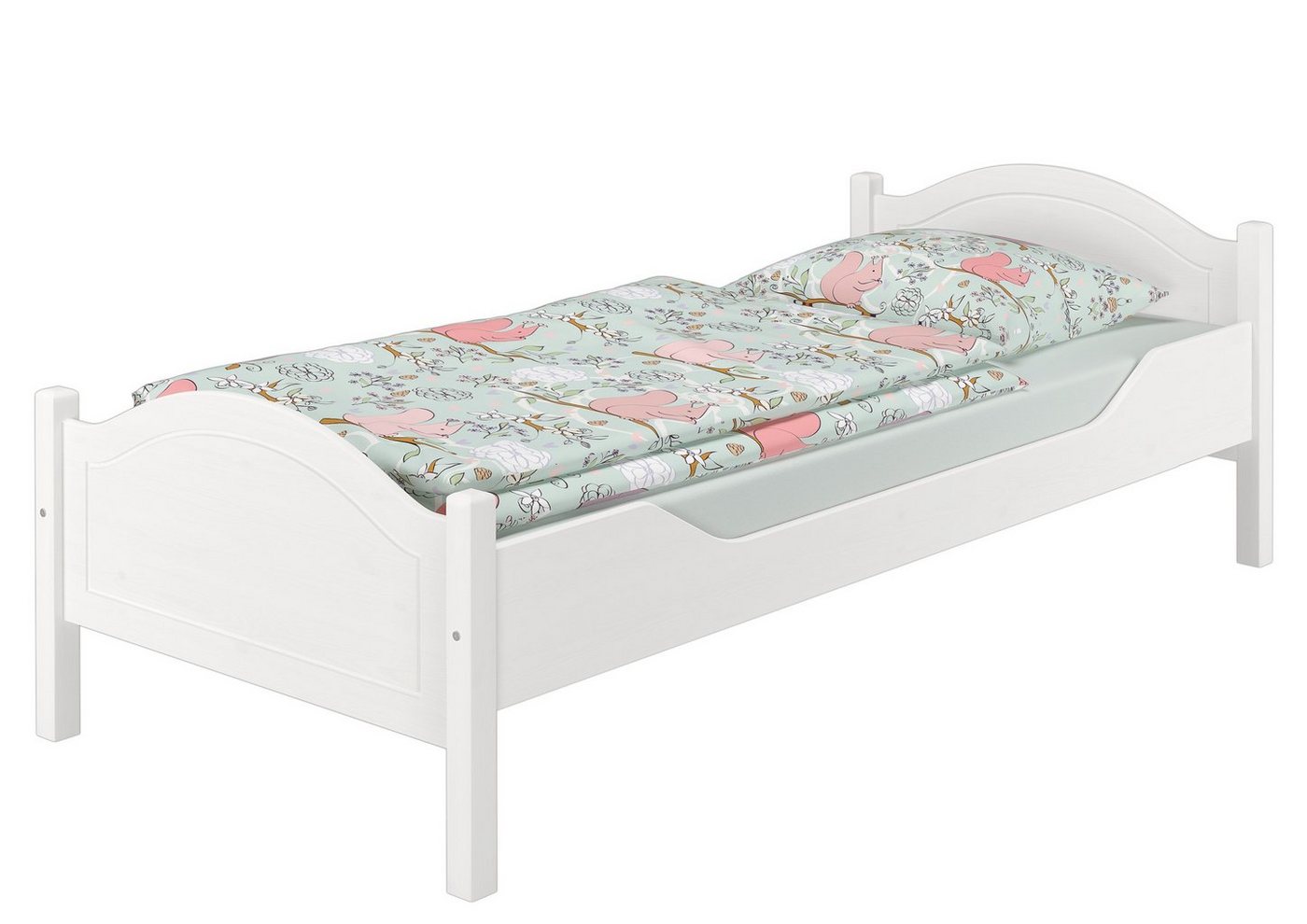 ERST-HOLZ Bett Einzelbett für Jugendliche oder Erwachsene Kiefer Weiß, Kieferwaschweiß ERST-HOLZ Bett Einzelbett für Jugendliche oder Erwachsene Kiefer Weiß, Kieferwaschweiß von ERST-HOLZ
