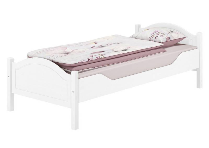 ERST-HOLZ Bett Einzelbett 90 x 200 für Jugendliche oder Erwachsene Kiefer Weiß, Kieferwaschweiß von ERST-HOLZ