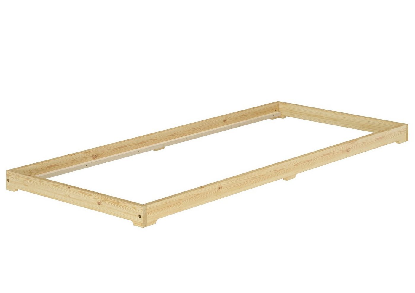 ERST-HOLZ Bett Futon Bodenbett Extra Niedriges Unterschiebbett 90 x 190 cm Kiefer, Kieferfarblos lackiert ERST-HOLZ Bett Futon Bodenbett Extra Niedriges Unterschiebbett 90 x 190 cm Kiefer, Kieferfarblos lackiert von ERST-HOLZ