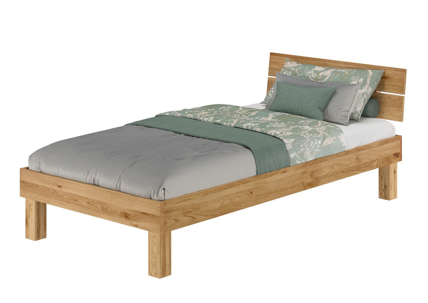 ERST-HOLZ Bett Massivholzbett Einzelbett Singlebett Holzbett Eiche Geölt, Eichegeölt ERST-HOLZ Bett Massivholzbett Einzelbett Singlebett Holzbett Eiche Geölt, Eichegeölt von ERST-HOLZ