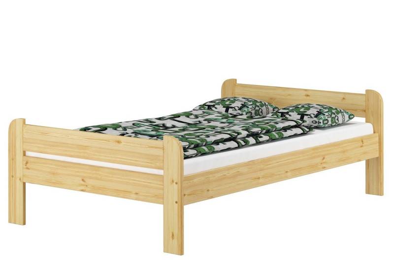 ERST-HOLZ Bett Massivholzbett Einzelbett Robust Breit 120 x 200 cm Kiefer Echtholz, Kieferfarblos lackiert ERST-HOLZ Bett Massivholzbett Einzelbett Robust Breit 120 x 200 cm Kiefer Echtholz, Kieferfarblos lackiert von ERST-HOLZ