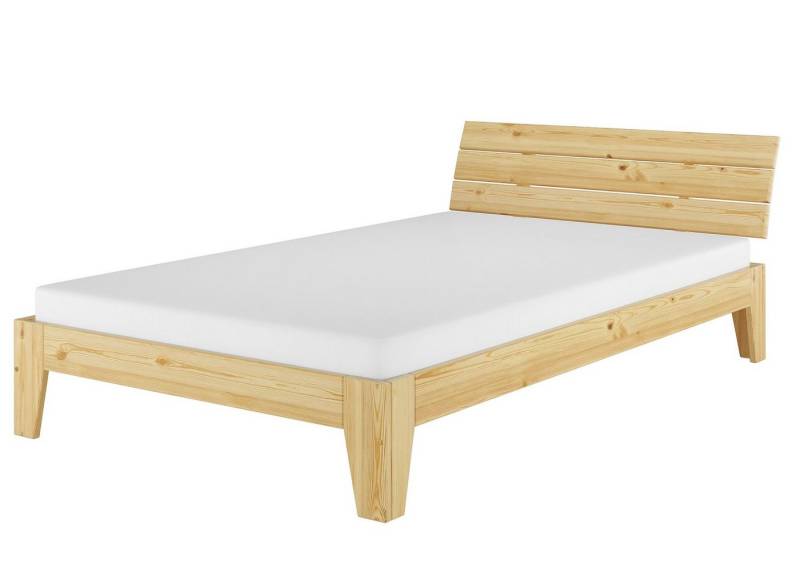ERST-HOLZ Bett Futonbett Massivholzbett Bettrahmen Kiefer Natur 120 x 200, Kieferfarblos lackiert von ERST-HOLZ