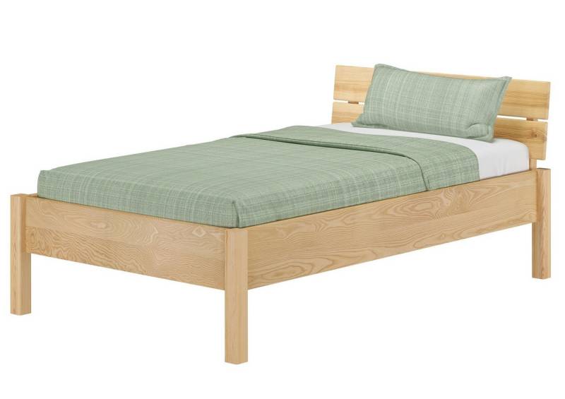 ERST-HOLZ Bett Metallfreies Einzelbett Esche Massivholz 120 x 200 Tischlerarbeit, Eschegeölt von ERST-HOLZ