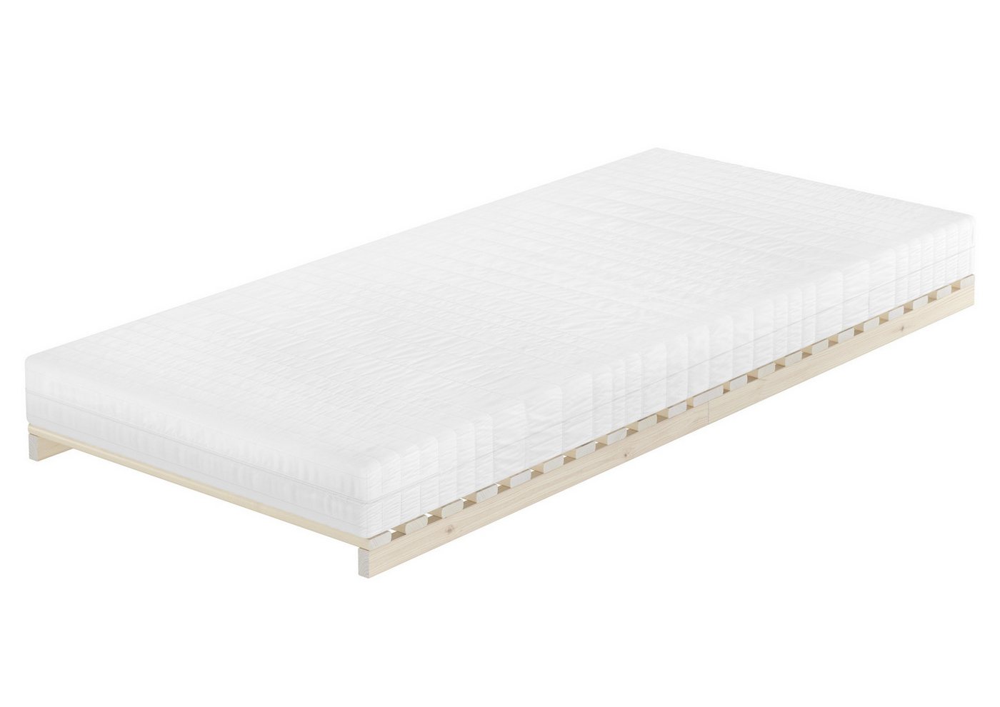 ERST-HOLZ Bett Niederflurbett Metallfrei 100 x 200 Futon Lattenrost Fichte, Fichteunbehandelt von ERST-HOLZ