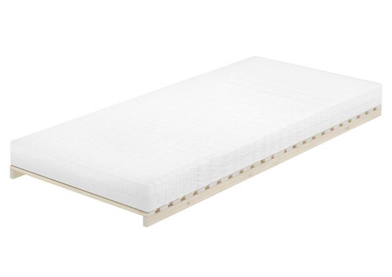ERST-HOLZ Bett Niederflurbett Metallfrei 90x220 Futon Lattenrost Fichte, Fichteunbehandelt von ERST-HOLZ