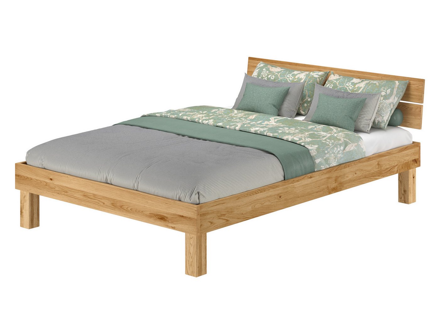 ERST-HOLZ Bett Vollholzbett Massivholzbett Doppelbett 140x200 cm Eiche Geölt, Eichegeölt ERST-HOLZ Bett Vollholzbett Massivholzbett Doppelbett 140x200 cm Eiche Geölt, Eichegeölt von ERST-HOLZ