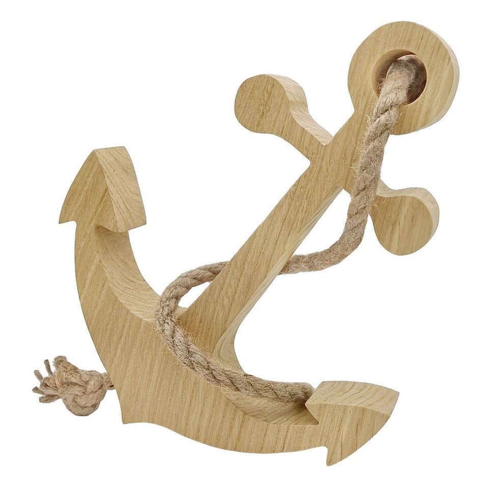 ERST-HOLZ Dekoobjekt Holz Anker mit Juteseil Marine Deko Badezimmer Deko ERST-HOLZ Dekoobjekt Holz Anker mit Juteseil Marine Deko Badezimmer Deko von ERST-HOLZ