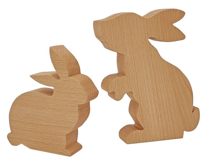 ERST-HOLZ Dekoobjekt Holzhasen Hasenfamilie Osterdeko-Set von ERST-HOLZ