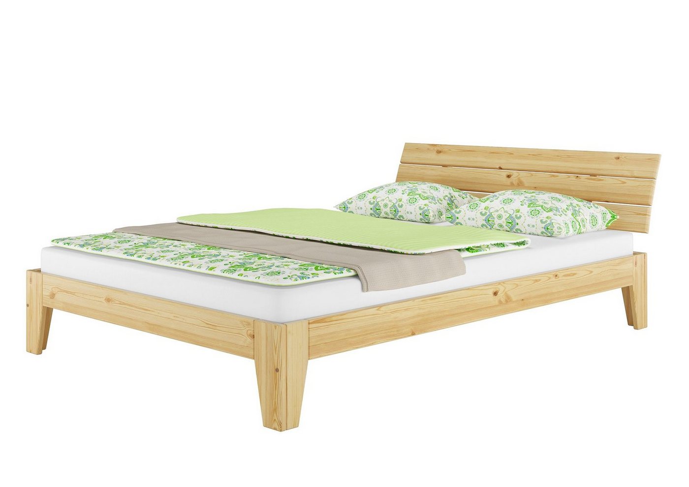 ERST-HOLZ Einzelbett Doppelbett Überlang Kiefer Natur 140 x 220 Bettrahmen Rollrost, Kieferfarblos lackiert ERST-HOLZ Einzelbett Doppelbett Überlang Kiefer Natur 140 x 220 Bettrahmen Rollrost, Kieferfarblos lackiert von ERST-HOLZ