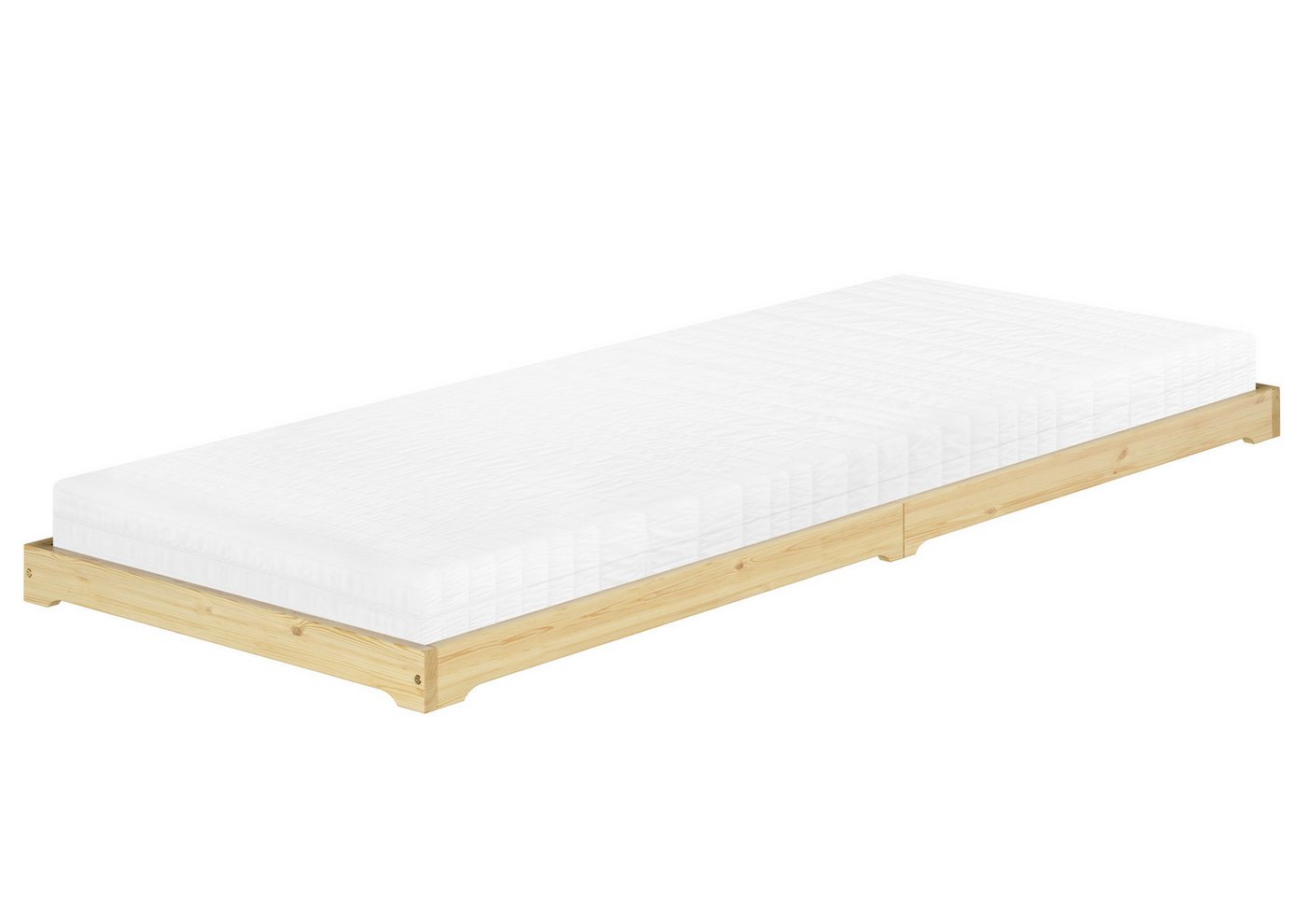 ERST-HOLZ Einzelbett Niedriges Echtholzbett Flachbett 100 x 220 Kiefer Massivholz, Kieferfarblos lackiert ERST-HOLZ Einzelbett Niedriges Echtholzbett Flachbett 100 x 220 Kiefer Massivholz, Kieferfarblos lackiert von ERST-HOLZ