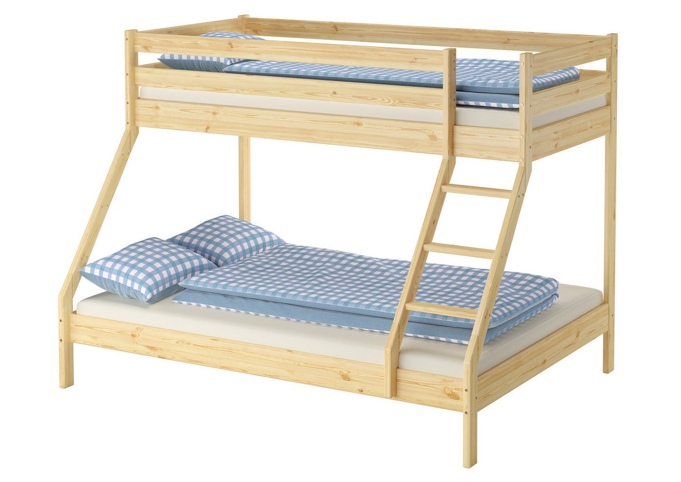 ERST-HOLZ Etagenbett Doppel-Etagenbett 140x200 u. 90x200 Kiefer mit Rollrost u. Matratzen ERST-HOLZ Etagenbett Doppel-Etagenbett 140x200 u. 90x200 Kiefer mit Rollrost u. Matratzen von ERST-HOLZ
