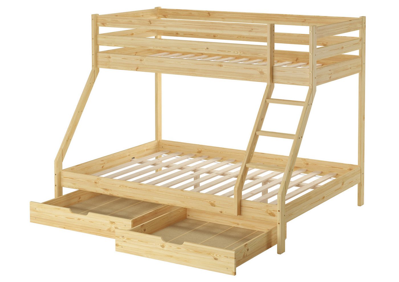 ERST-HOLZ Etagenbett Doppel-Etagenbett 90 x 200 cm / 140 x 200 cm Kiefer Masssivholz Natur ERST-HOLZ Etagenbett Doppel-Etagenbett 90 x 200 cm / 140 x 200 cm Kiefer Masssivholz Natur von ERST-HOLZ