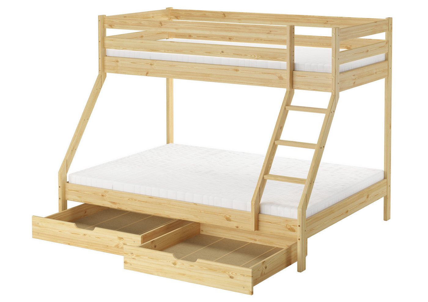 ERST-HOLZ Etagenbett Doppel-Etagenbett 90 x 200 cm / 140 x 200 cm Kiefer Masssivholz Natur ERST-HOLZ Etagenbett Doppel-Etagenbett 90 x 200 cm / 140 x 200 cm Kiefer Masssivholz Natur von ERST-HOLZ