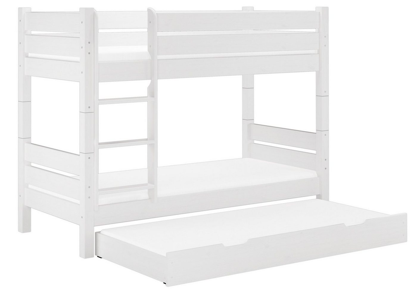 ERST-HOLZ Etagenbett Kinderetagenbett mit Gästebettkasten Rollroste und Matratzen 90 x 200 ERST-HOLZ Etagenbett Kinderetagenbett mit Gästebettkasten Rollroste und Matratzen 90 x 200 von ERST-HOLZ