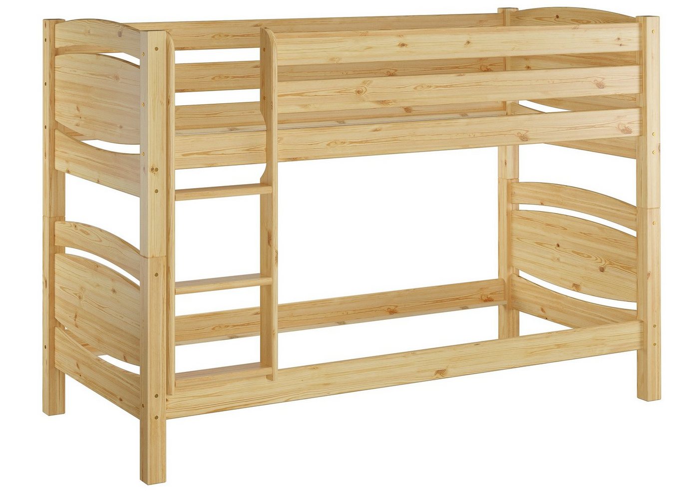 ERST-HOLZ Etagenbett Etagenbett 90 x 200 Kiefer Massiv ohne Lattenrost von ERST-HOLZ