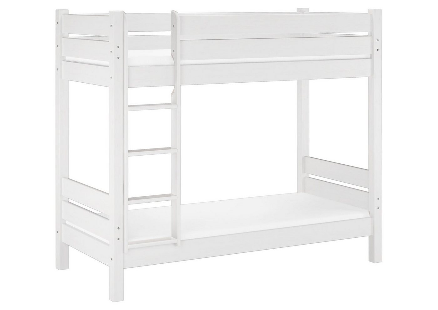 ERST-HOLZ Etagenbett Stabiles Kieferstockbett Weiß 100 x 220 2 Rollroste 2 Matratzen ERST-HOLZ Etagenbett Stabiles Kieferstockbett Weiß 100 x 220 2 Rollroste 2 Matratzen von ERST-HOLZ