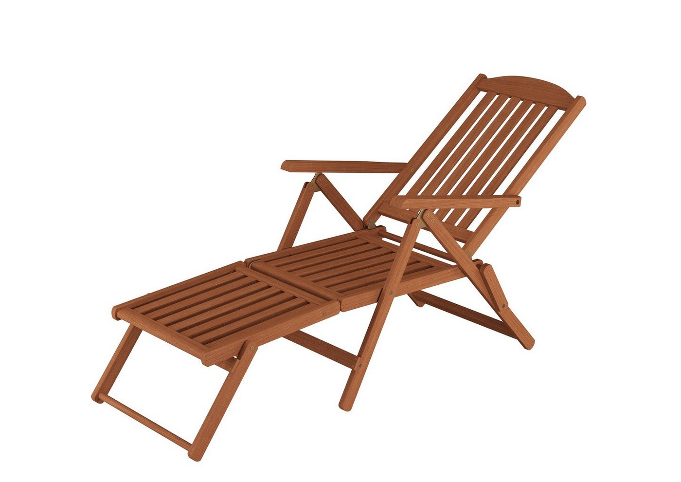 ERST-HOLZ Gartenliege Deckchair, Balkonstuhl, klassische Balkonliege mit wählbarem Zubehör von ERST-HOLZ