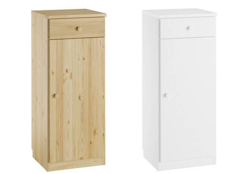ERST-HOLZ Schuhkommode Garderobenschrank Flurkommode 100x37x40 Kiefer oder weiß Massivholz, V-90.51-04 - Kiefer oder Kiefer weiß von ERST-HOLZ