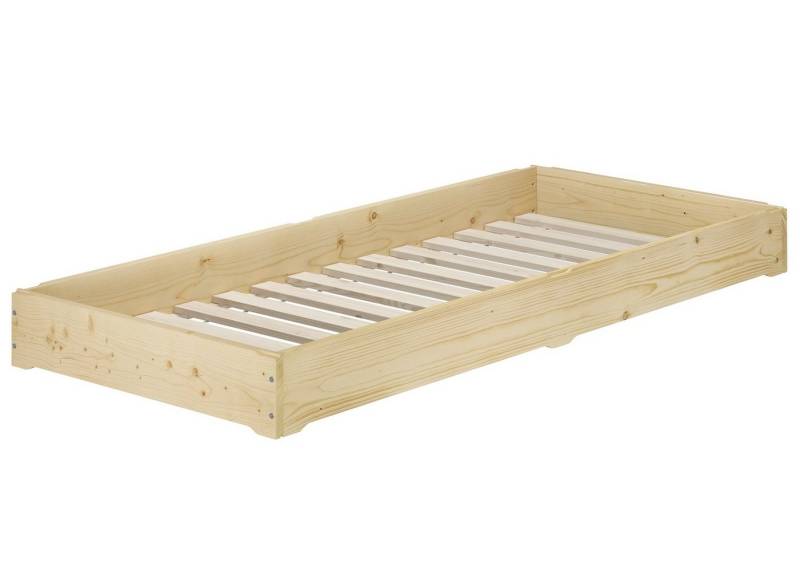 ERST-HOLZ Stapelbett Bettrahmen Funktionsbett Massivholzbett Fichte Geölt 80 x 200 von ERST-HOLZ