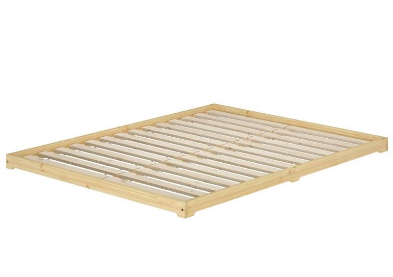 ERST-HOLZ Stapelbett Futonbett Massivholz extra niedrig Kiefer lackiert 160x200 von ERST-HOLZ