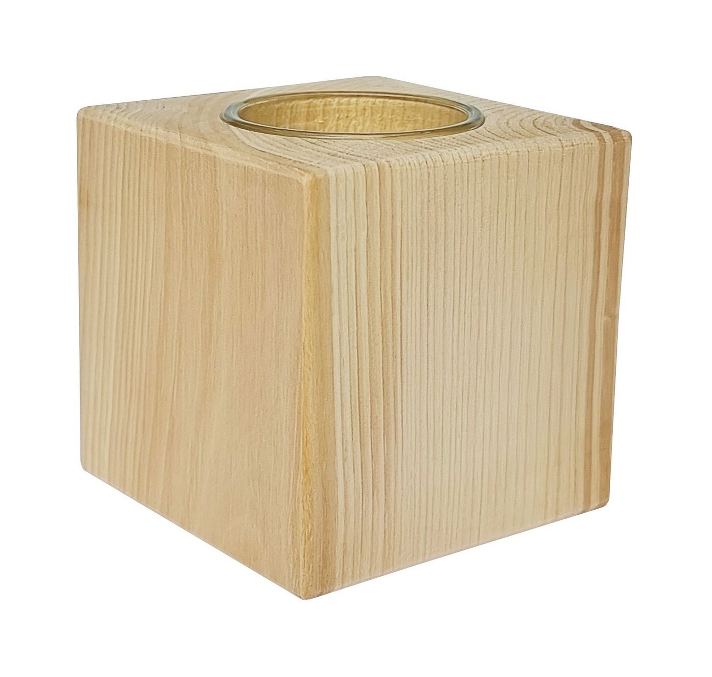 ERST-HOLZ Teelichthalter Zirben Teelicht Quaderform mit Glas 7 x 7 x 7 cm Holzdeko ERST-HOLZ Teelichthalter Zirben Teelicht Quaderform mit Glas 7 x 7 x 7 cm Holzdeko von ERST-HOLZ