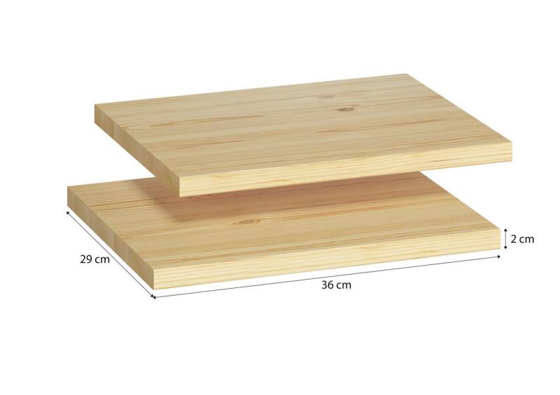 ERST-HOLZ Wandregal Regalboden als Zubehör für Unsere 40 cm Breiten Regale Natur oder Weiß von ERST-HOLZ