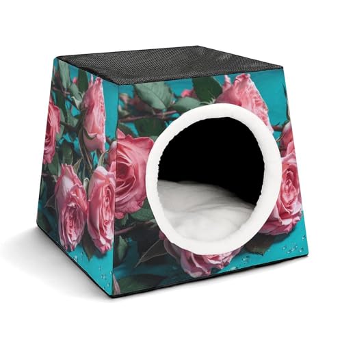 Rosen auf Tisch Haustierhütte Komfortables Nest für Haustiere Weltraumkapsel Warm Weich Indoor Pet Shelter Space Pet House for Indoor Cats Small Dogs and Medium Animal von ERSTSNCK