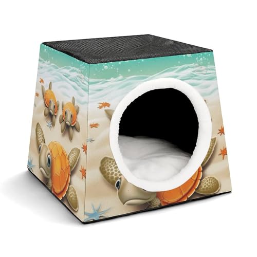 Schildkröte Seestern Haustierhütte Komfortables Nest für Haustiere Weltraumkapsel Warm Weich Indoor Pet Shelter Space Pet House for Indoor Cats Small Dogs and Medium Animal von ERSTSNCK
