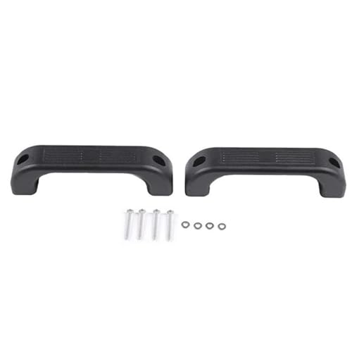 ERUEUBGRM Silber Rot Schwarz Auto Innenraum Türgriff Trim Für L&and R&over Für Defender 90 110 2004-2018 Türinnengriffe(Schwarz) von ERUEUBGRM