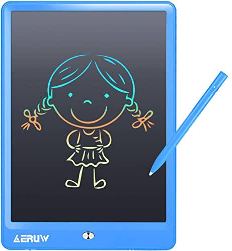 LCD Schreibtafel 10 Zoll Maltafel Löschbare Elektronische Digitale Zeichenblock Doodle Board für Kinder, Schreibplatte Papierlos Grafiktablet Das Geschenke Kinder Geschenk Zeichentafel -Blau von ERUW