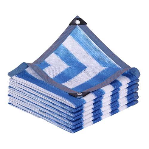 Anti-UV-Netzwerk, 88% Sunshade Net for Plants Blue and White Stripes Multiple Sizes(5.0x12.0 m/16.4x39.4 ft) von ERVDKXCOI
