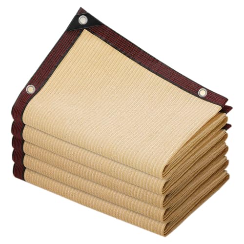 Anti-UV-Netzwerk, Sunshade Net 80% Shade with Grommets Beige Multiple Sizes(5.0x19.0 m/16.4x62.3 ft) von ERVDKXCOI