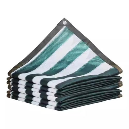 Anti-UV-Netzwerk, Sunshade Net 90% UV Blocking HDPE Dark Green and White Stripes Multiple Sizes(2.0x5.0 m/6.6x16.4 ft) von ERVDKXCOI