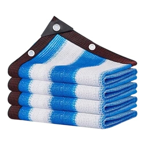 Anti-UV-Netzwerk, Sunshade Net UV Resistant Blue and White Stripes Multiple Sizes(3.0x10.0 m=9.8x32.8 ft) von ERVDKXCOI