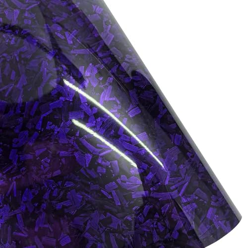 Kohlenstofffaser-Platten Kunststoff Verpackung Eth Adhesive Carbon Fiber Vinyl Wrap Film For Car Multicolor Multiple Sizes(Forged Purple,50cm X 152cm) von ERVDKXCOI