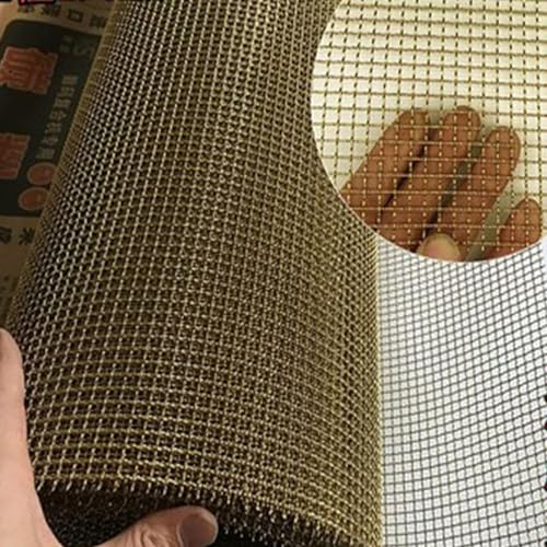 Messing aus Metallfasern, Brass Mesh Screen Filter Cloth Electromagnetic Signal Shielding Copper Alloy Yellow Multiple Meshes 1m Width(30mesh 1x1m) von ERVDKXCOI