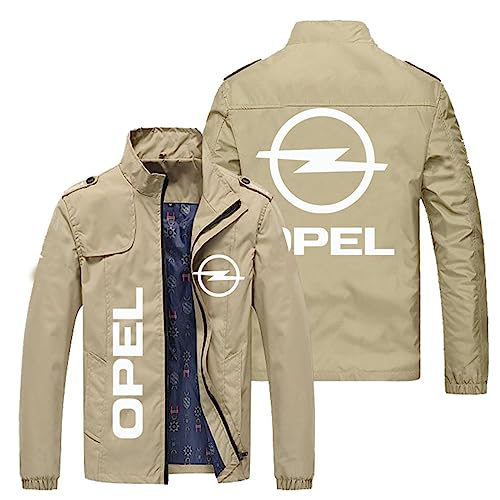 ERWAAD Bomberjacken Für Männer Für Opel Druck Winddichter Stehkragen Winter Bombermantel Lässig Herbst Zip Up Fliegende Jacke Warme Lange Ärmel Baseball-Mäntel Mit Mit Taschen-Dark Blue||4XL von ERWAAD