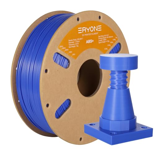ERYONE ABS Plus Filament 1,75 mm +/- 0,03 mm, ABS Pro ABS+ 3D-Druckerfilament für die meisten FDM 3D-Drucker, 1 kg/Spule, Blau von ERYONE
