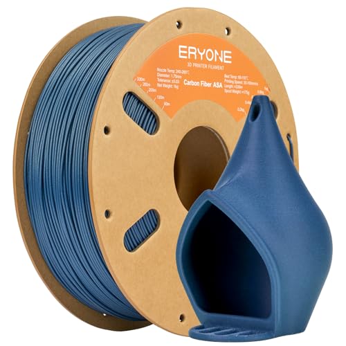 ERYONE Carbon Fiber Filament 1.75mm +/- 0.03mm, 3D Printing Filament, Fit Most FDM Printer, ASA CF Blue, 1kg Spool (2.2LBS) von ERYONE