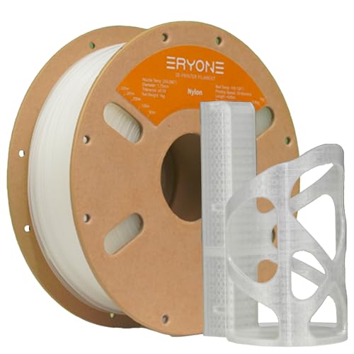 ERYONE Engineering Filament, 1.75 mm 3D Printing Filament, Dimensional Accuracy +/- 0.03mm, Fit Most FDM 3D Printers, Nylon PA6 Clear 1kg Spool (2.2LBS) von ERYONE