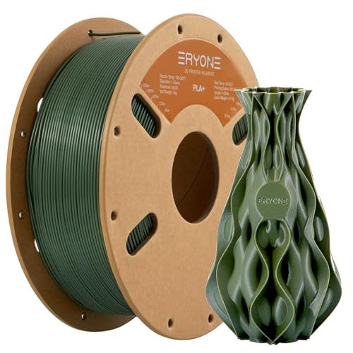 ERYONE Filament PLA+ 1,75mm +/- 0,03 mm, PLA Plus 3D Drucker Filament, 1 kg/Spule für 3D-Stifte, Olivgrün von ERYONE