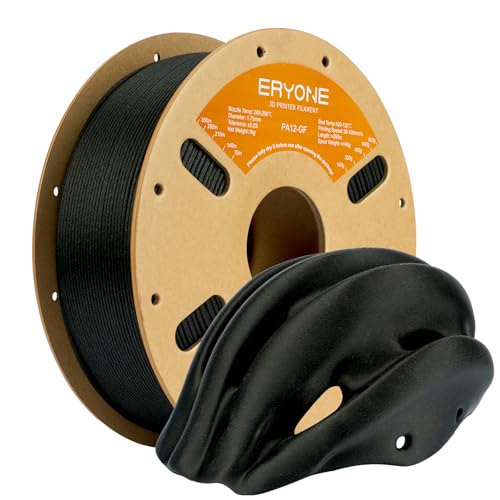 ERYONE Glass Fiber Filament 1.75mm +/- 0.03mm, 3D Printing Filament, Fit Most FDM Printer, Nylon PA12 GF Black, 1000g Spool ERYONE Glass Fiber Filament 1.75mm +/- 0.03mm, 3D Printing Filament, Fit Most FDM Printer, Nylon PA12 GF Black, 1000g Spool von ERYONE